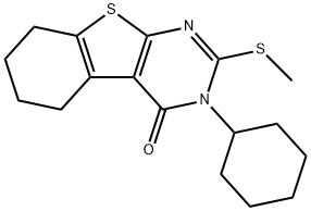 3-cyclohexyl-2-(methylsulfanyl)-5,6,7,8-tetrahydro[1]benzothieno[2,3-d]pyrimidin-4(3H)-one Structure