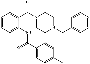 N-{2-[(4-benzyl-1-piperazinyl)carbonyl]phenyl}-4-methylbenzamide Structure
