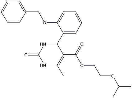 2-isopropoxyethyl 4-[2-(benzyloxy)phenyl]-6-methyl-2-oxo-1,2,3,4-tetrahydro-5-pyrimidinecarboxylate Structure