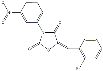 5-(2-bromobenzylidene)-3-{3-nitrophenyl}-2-thioxo-1,3-thiazolidin-4-one Structure