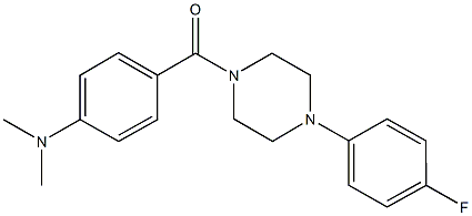 N-(4-{[4-(4-fluorophenyl)-1-piperazinyl]carbonyl}phenyl)-N,N-dimethylamine 구조식 이미지