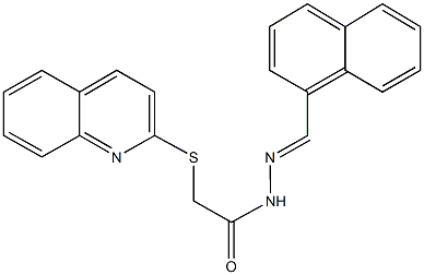 N'-(1-naphthylmethylene)-2-(2-quinolinylsulfanyl)acetohydrazide Structure