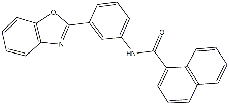 N-[3-(1,3-benzoxazol-2-yl)phenyl]-1-naphthamide 구조식 이미지