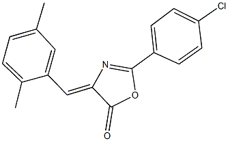 2-(4-chlorophenyl)-4-(2,5-dimethylbenzylidene)-1,3-oxazol-5(4H)-one 구조식 이미지