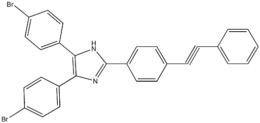 4,5-bis(4-bromophenyl)-2-[4-(phenylethynyl)phenyl]-1H-imidazole Structure