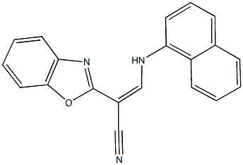 2-(1,3-benzoxazol-2-yl)-3-(1-naphthylamino)acrylonitrile 구조식 이미지