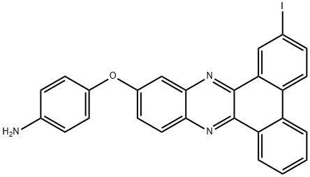 4-[(7-iododibenzo[a,c]phenazin-11-yl)oxy]phenylamine 구조식 이미지