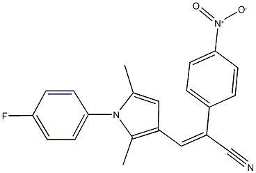 3-[1-(4-fluorophenyl)-2,5-dimethyl-1H-pyrrol-3-yl]-2-{4-nitrophenyl}acrylonitrile Structure