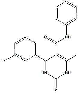 4-(3-bromophenyl)-6-methyl-N-phenyl-2-thioxo-1,2,3,4-tetrahydropyrimidine-5-carboxamide Structure