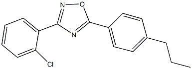 3-(2-chlorophenyl)-5-(4-propylphenyl)-1,2,4-oxadiazole 구조식 이미지