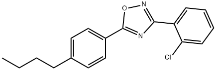 5-(4-butylphenyl)-3-(2-chlorophenyl)-1,2,4-oxadiazole 구조식 이미지