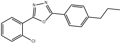 2-(2-chlorophenyl)-5-(4-propylphenyl)-1,3,4-oxadiazole Structure