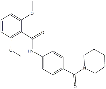 2,6-dimethoxy-N-[4-(1-piperidinylcarbonyl)phenyl]benzamide 구조식 이미지