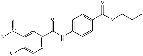 propyl 4-({4-chloro-3-nitrobenzoyl}amino)benzoate Structure