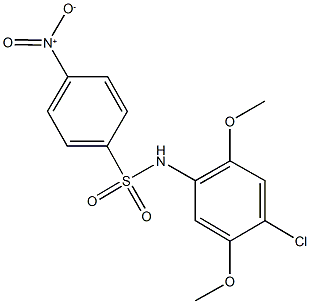 N-(4-chloro-2,5-dimethoxyphenyl)-4-nitrobenzenesulfonamide 구조식 이미지