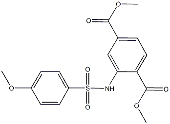 dimethyl 2-{[(4-methoxyphenyl)sulfonyl]amino}terephthalate Structure