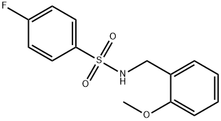 4-fluoro-N-{[2-(methyloxy)phenyl]methyl}benzenesulfonamide 구조식 이미지
