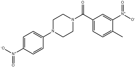 1-{3-nitro-4-methylbenzoyl}-4-{4-nitrophenyl}piperazine Structure