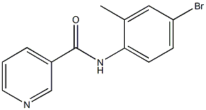 N-(4-bromo-2-methylphenyl)pyridine-3-carboxamide 구조식 이미지