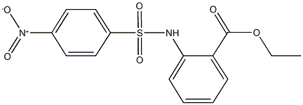 ethyl 2-[({4-nitrophenyl}sulfonyl)amino]benzoate 구조식 이미지