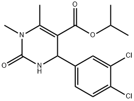 isopropyl 4-(3,4-dichlorophenyl)-1,6-dimethyl-2-oxo-1,2,3,4-tetrahydropyrimidine-5-carboxylate 구조식 이미지