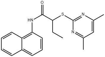 2-[(4,6-dimethyl-2-pyrimidinyl)sulfanyl]-N-(1-naphthyl)butanamide Structure