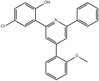 4-chloro-2-{4-[2-(methyloxy)phenyl]-6-phenylpyridin-2-yl}phenol Structure