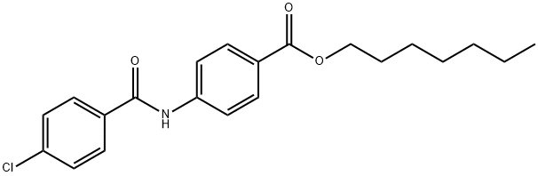 heptyl 4-[(4-chlorobenzoyl)amino]benzoate 구조식 이미지