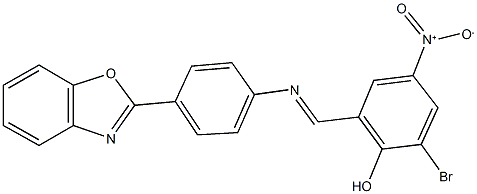 2-({[4-(1,3-benzoxazol-2-yl)phenyl]imino}methyl)-6-bromo-4-nitrophenol Structure