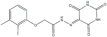 2-(2,3-dimethylphenoxy)-N'-(2,4,6-trioxotetrahydro-5(2H)-pyrimidinylidene)acetohydrazide 구조식 이미지