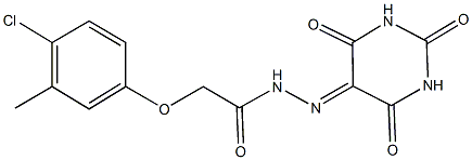 2-(4-chloro-3-methylphenoxy)-N'-(2,4,6-trioxotetrahydro-5(2H)-pyrimidinylidene)acetohydrazide Structure