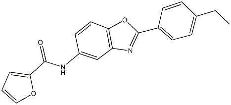 N-[2-(4-ethylphenyl)-1,3-benzoxazol-5-yl]-2-furamide 구조식 이미지