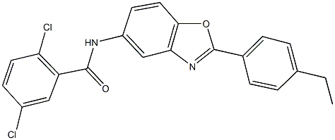 2,5-dichloro-N-[2-(4-ethylphenyl)-1,3-benzoxazol-5-yl]benzamide 구조식 이미지