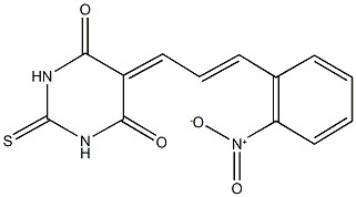 5-(3-{2-nitrophenyl}-2-propenylidene)-2-thioxodihydro-4,6(1H,5H)-pyrimidinedione Structure