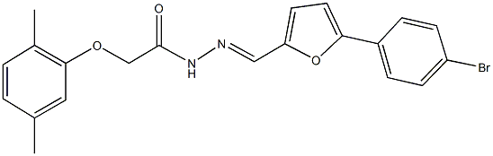 N'-{[5-(4-bromophenyl)-2-furyl]methylene}-2-(2,5-dimethylphenoxy)acetohydrazide Structure