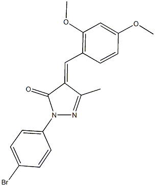 2-(4-bromophenyl)-4-(2,4-dimethoxybenzylidene)-5-methyl-2,4-dihydro-3H-pyrazol-3-one 구조식 이미지