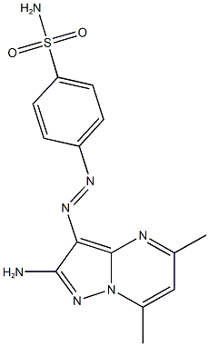 4-[(2-amino-5,7-dimethylpyrazolo[1,5-a]pyrimidin-3-yl)diazenyl]benzenesulfonamide 구조식 이미지