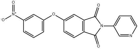 5-{3-nitrophenoxy}-2-(3-pyridinyl)-1H-isoindole-1,3(2H)-dione 구조식 이미지