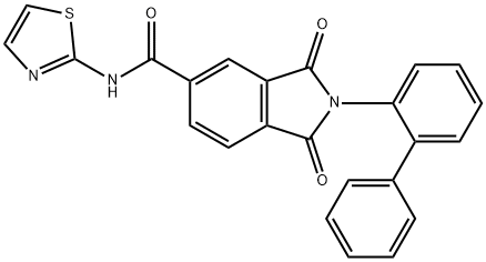 2-[1,1'-biphenyl]-2-yl-1,3-dioxo-N-(1,3-thiazol-2-yl)-5-isoindolinecarboxamide Structure