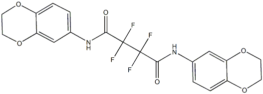 N~1~,N~4~-di(2,3-dihydro-1,4-benzodioxin-6-yl)-2,2,3,3-tetrafluorosuccinamide Structure
