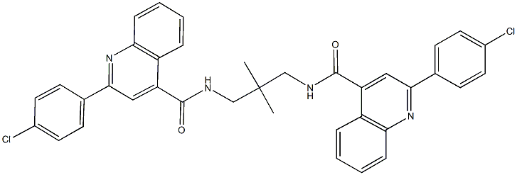 2-(4-chlorophenyl)-N-[3-({[2-(4-chlorophenyl)-4-quinolinyl]carbonyl}amino)-2,2-dimethylpropyl]-4-quinolinecarboxamide Structure