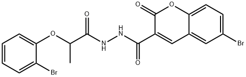 6-bromo-N'-[2-(2-bromophenoxy)propanoyl]-2-oxo-2H-chromene-3-carbohydrazide Structure