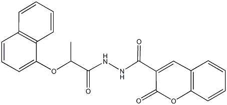 2-(1-naphthyloxy)-N'-[(2-oxo-2H-chromen-3-yl)carbonyl]propanohydrazide 구조식 이미지