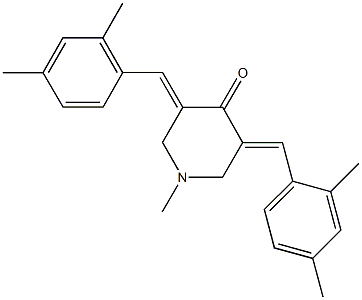 3,5-bis(2,4-dimethylbenzylidene)-1-methyl-4-piperidinone 구조식 이미지