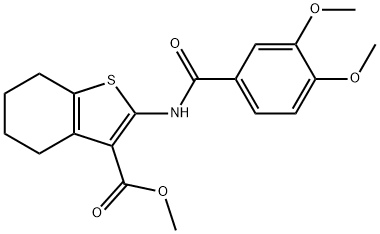 methyl 2-[(3,4-dimethoxybenzoyl)amino]-4,5,6,7-tetrahydro-1-benzothiophene-3-carboxylate Structure