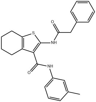 N-(3-methylphenyl)-2-[(phenylacetyl)amino]-4,5,6,7-tetrahydro-1-benzothiophene-3-carboxamide Structure