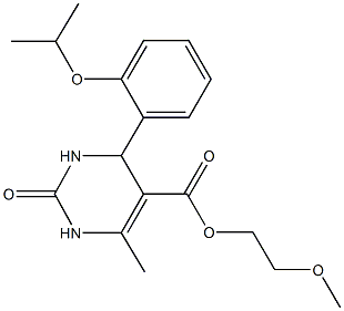 2-methoxyethyl 4-(2-isopropoxyphenyl)-6-methyl-2-oxo-1,2,3,4-tetrahydro-5-pyrimidinecarboxylate Structure