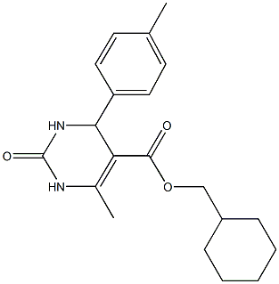 cyclohexylmethyl 6-methyl-4-(4-methylphenyl)-2-oxo-1,2,3,4-tetrahydro-5-pyrimidinecarboxylate 구조식 이미지