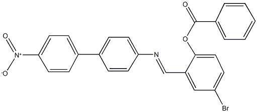 4-bromo-2-[({4'-nitro[1,1'-biphenyl]-4-yl}imino)methyl]phenyl benzoate Structure