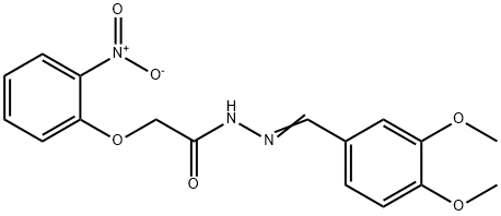 N'-(3,4-dimethoxybenzylidene)-2-{2-nitrophenoxy}acetohydrazide Structure